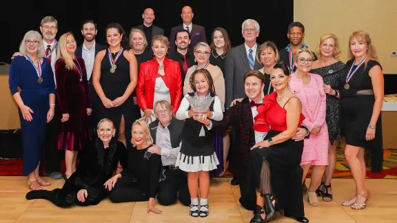Dance Spectacular participants celebrating at the awards presentation